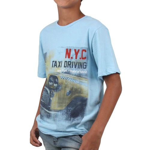 Camiseta em malha flamê com silk de carro