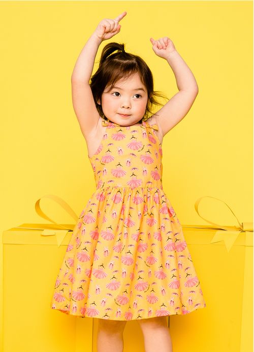 Vestido Infantil Bailarina - Tam. 1 a 10 anos