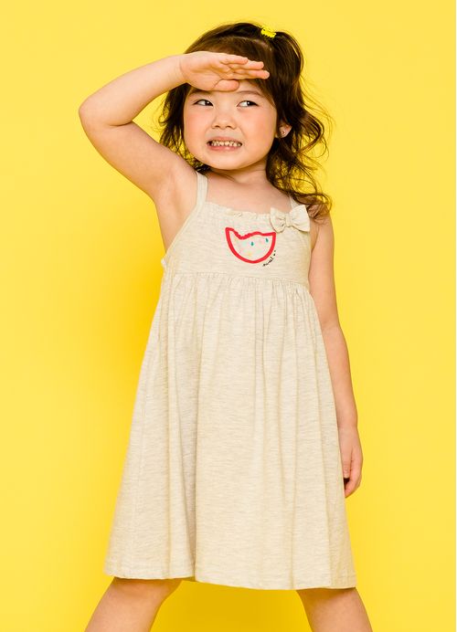 Vestido Infantil Estampa Melancia - Tam. 1 a 10 anos - Mescla