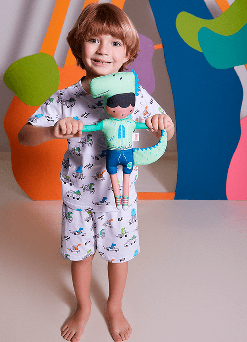 Conjunto Infantil Pijama Estampa Carrinhos