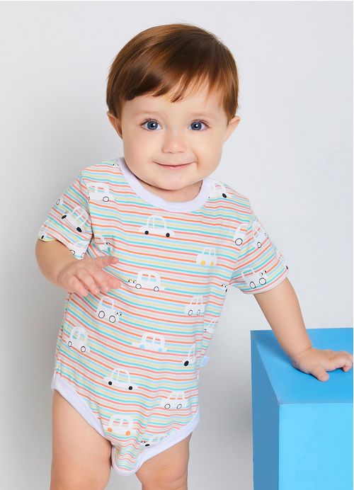 Body Infantil Menino Estampa Carros – Tam. 3 a 12 meses