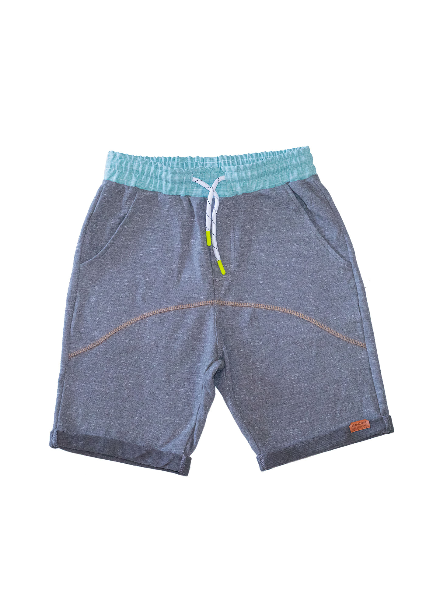 Bermuda Infantil Casual Menino– Tam. 10 a 16 anos – Cinza - Alphabeto