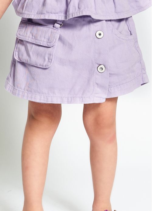 Short Saia Infantil Menina Pop Fofura – Tam. 1 a 12 anos – Roxo Bebê