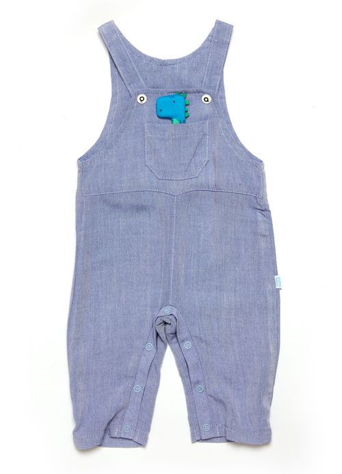 Macacão Infantil Bebê Menino Jacarezinho – Tam. 0 a 3 meses – Azul