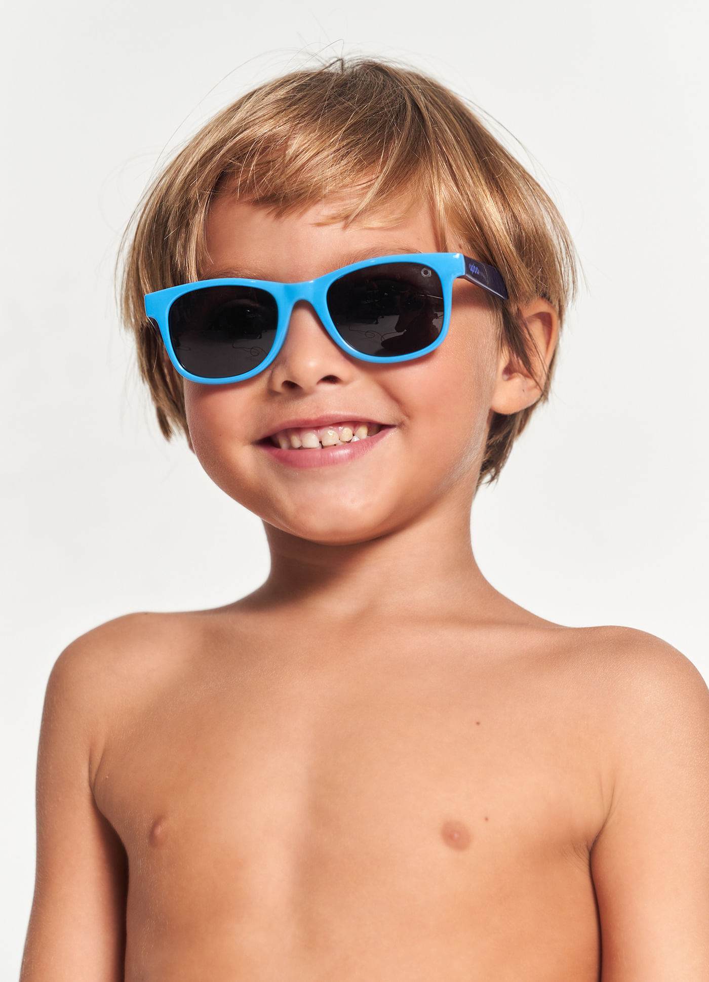 Óculos De Sol Infantil Azul Menino Cobra D'água - Quadrado