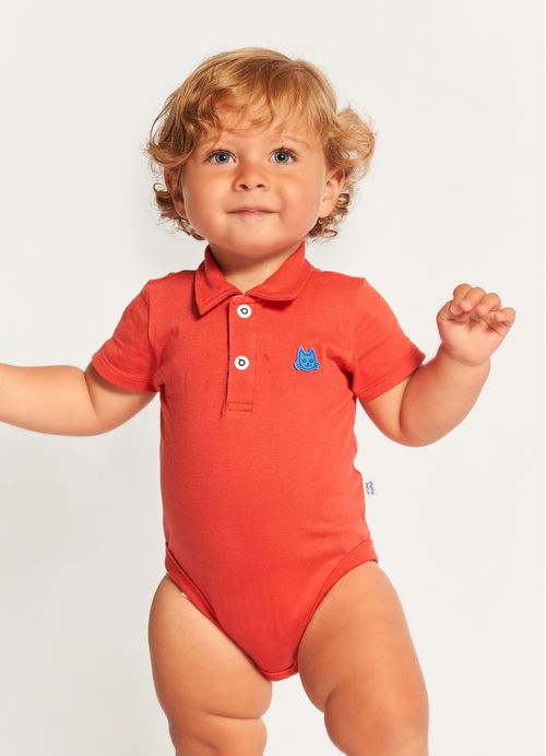 Body Infantil Bebê Menino Amiguinhos – Tam. 3 a 12 meses – Royal e Vermelho