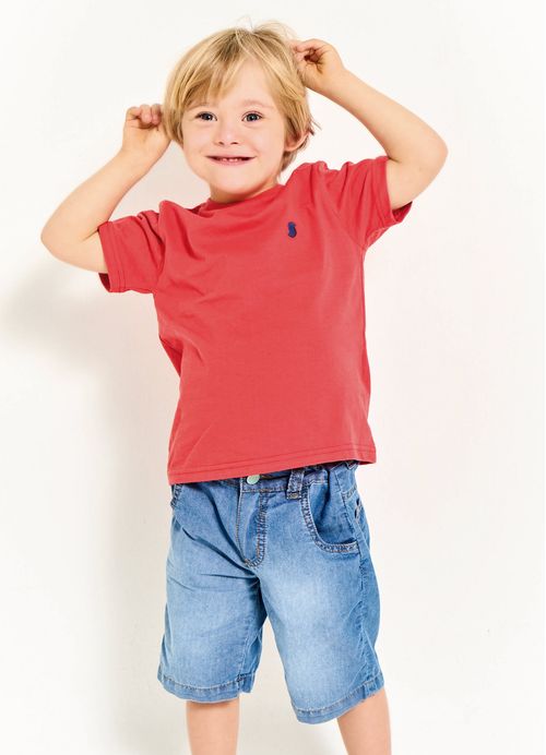 Bermuda Infantil Menino Basiquinho - Tam. 1 a 12 anos - Jeans