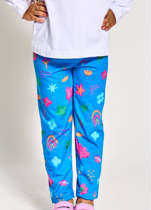 Legging Infantil Menina Basiquinho  - Tam. 2 a 12 anos – Azul