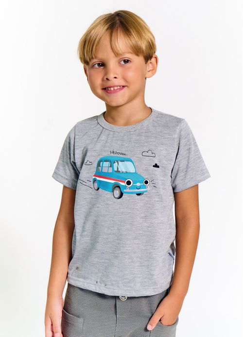 Camiseta Infantil Menino Carros - Tam. 2 a 12 anos – Mescla