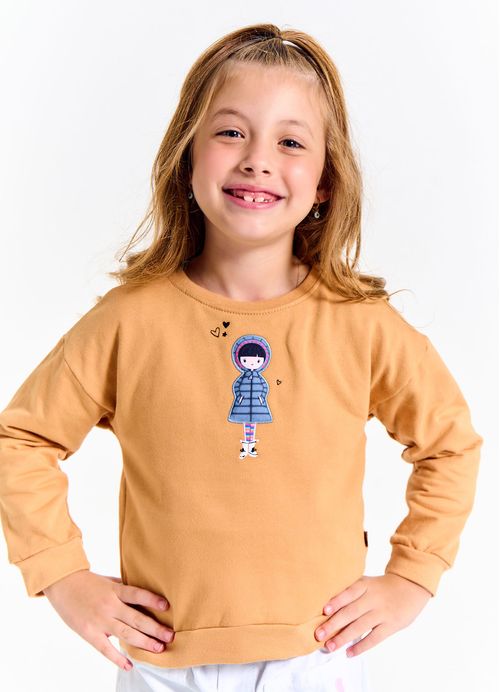 Casaco Infantil Menina Estampa Menininha – Tam. 2 a 12 anos – Cores