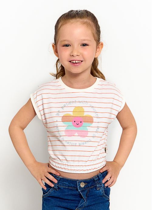 Blusa Infantil Menina Estampa Flor – Tam. 2 a 12 anos – Cores