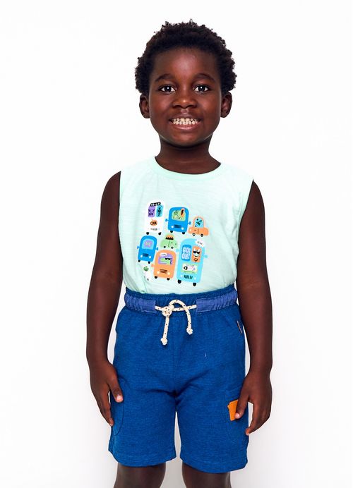 Bermuda Infantil Menino Estampa Casual – Tam. 2 a 12 anos - Cores