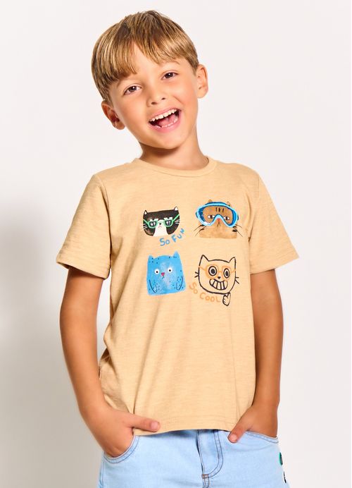 Camiseta Infantil Menino Estampa É Hora da Diversão - Tam. 2 a 12 anos - Paçoca