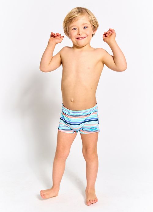 Sunga Infantil Estampa Listras - Tam. 6 meses a 12 anos – Azul