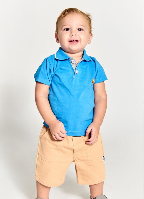 Polo Infantil Bebê Menino Estampa Coalinha Legal - Tam. 3 a 18 meses – Indigo