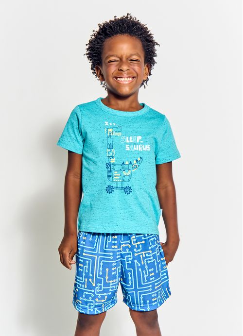 Pijama Infantil Menino Estampa Sleepsauros - Tam. 1 a 10 anos - Hortencia Forte