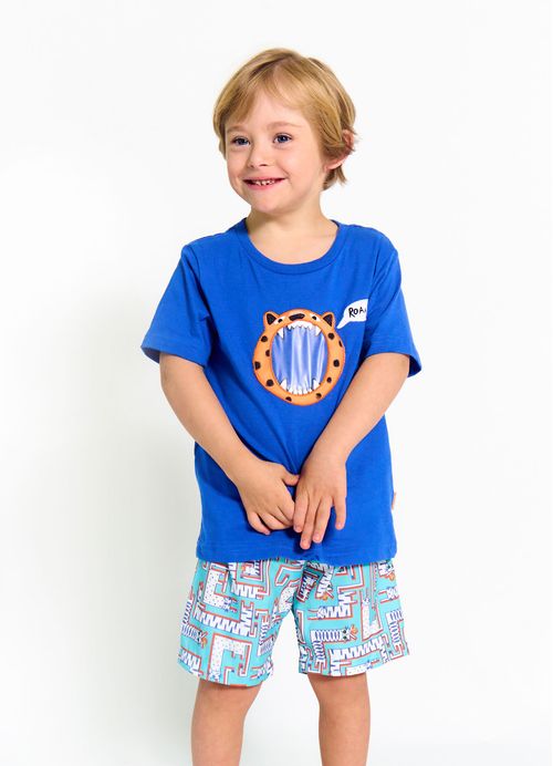 Camiseta Infantil Menino Estampa Wild Cats – Tam. 2 a 12 anos - Sonic