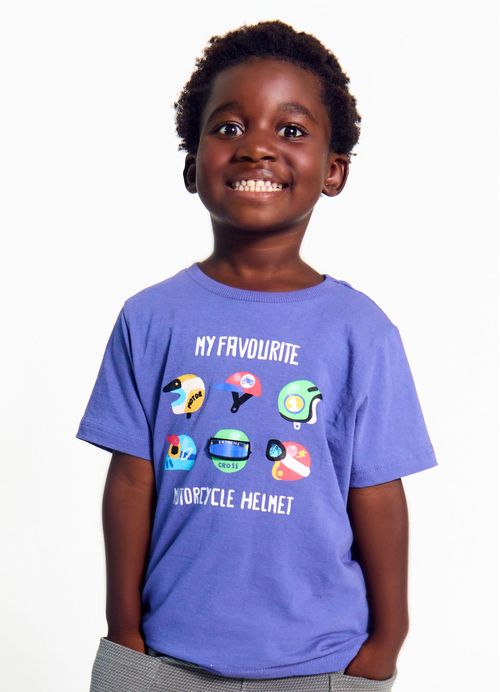 Camiseta Infantil Menino Estampa Motoclube – Tam. 2 a 12 anos - Blueberry