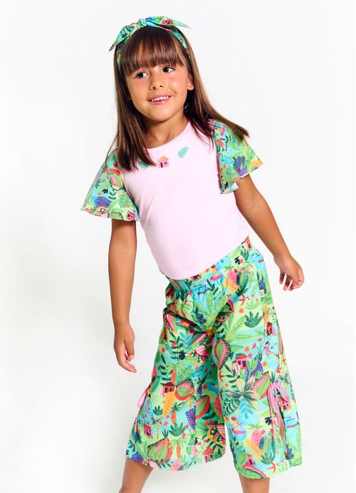 Blusa Infantil Estampa Na Beira do Rio - Tam. 2 a 12 anos –  Pink