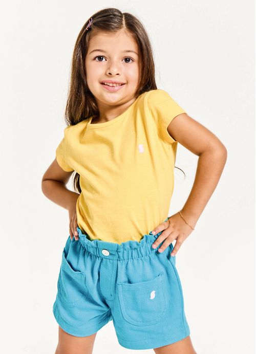 Blusa Infantil Menina Basiquinho – Tam. 2 a 12 anos - Amarela