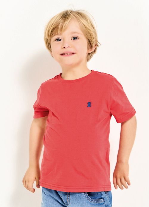 Camiseta Infantil Menino Basiquinho – Tam. 2 a 12 anos – Vermelho