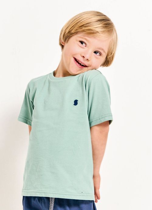 Camiseta Infantil Menino Basiquinho – Tam. 2 a 12 anos – Menta