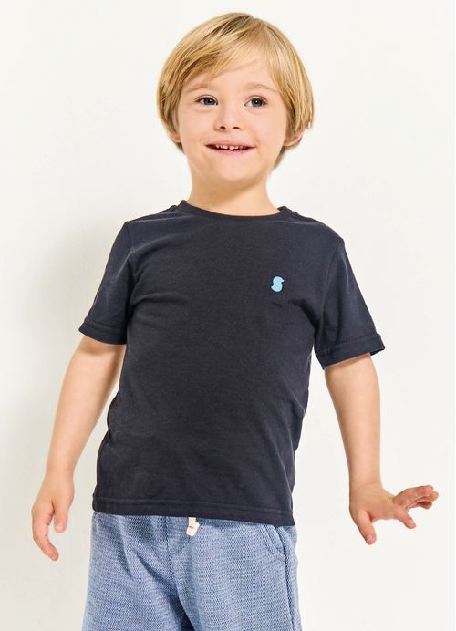 Camiseta Infantil Menino Basiquinho – Tam. 2 a 12 anos – Preto