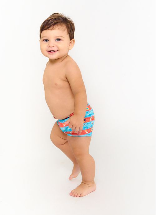 Sunga UV Infantil Estampa Animal – Tam. 6 meses a 12 anos – Azul