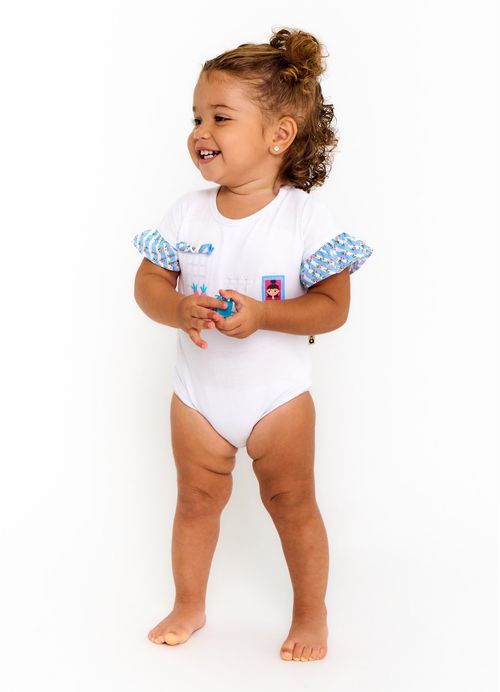 Body Infantil Estampa Eu Amo Frutinhas – Tam. 3 a 18 meses – Branco