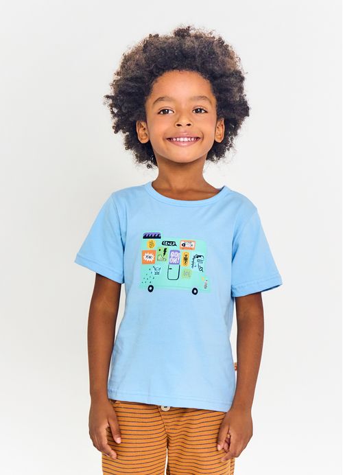 Camiseta Infantil Menino Estampa Carrinhos  - Tam. 2 a 12 anos - Cores