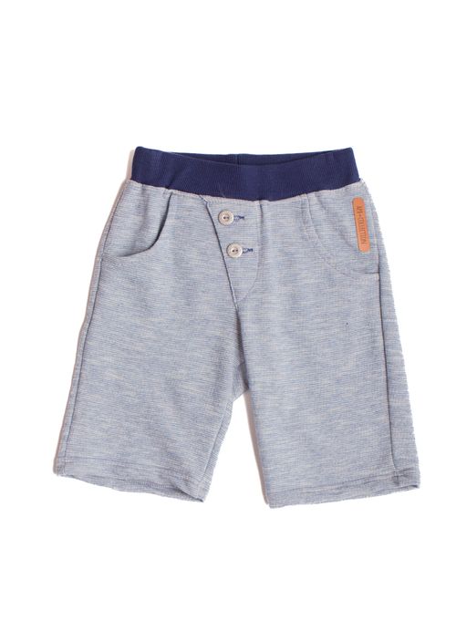 Bermuda Infantil Menino Estampa Casual - Tam. 2 a 12 anos - Mescla e Azul