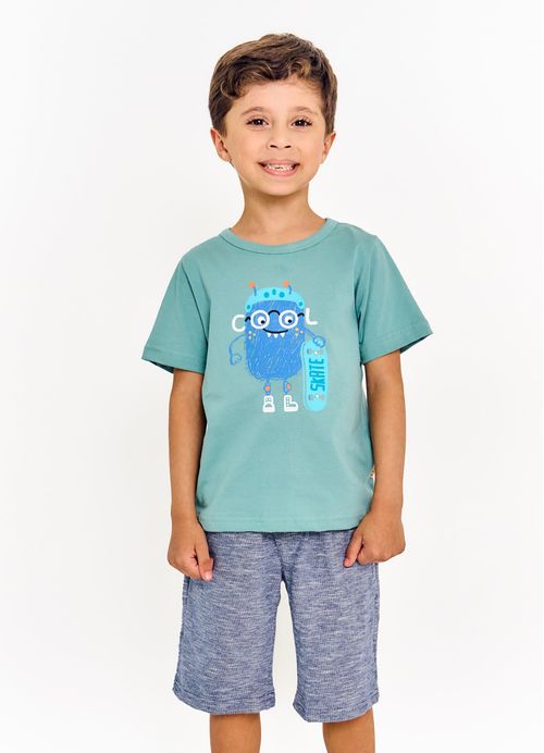 Camiseta Infantil Menino Estampa Cool  - Tam. 2 a 12 anos - Cores