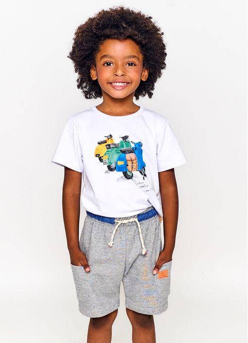 Bermuda Infantil Menino Estampa Casual – Tam. 2 a 12 anos - Cores