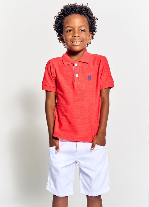 Bermuda Infantil Menino Basiquinho – Tam. 2 a 12 anos – Branco