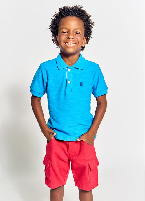 Bermuda Infantil Menino Basiquinho – Tam. 2 a 12 anos – Vermelho