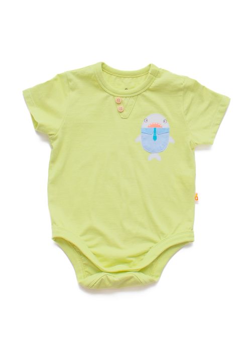 Body Infantil Bebê Menino Estampa Ataque de Estilo - Tam. 3 a 18 meses - Verde