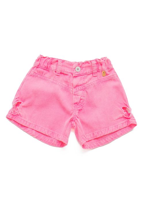 Short Infantil  Menina Estampa Borbojardim - Tam. 2 a 12 anos - Branco