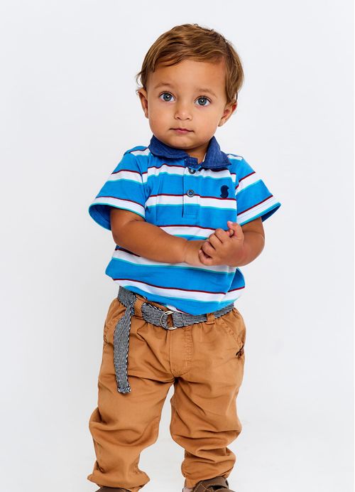 Calça Infantil Bebê Menino Estampa Jogo Animal - Tam. 3 a 18 meses - Noz Moscada