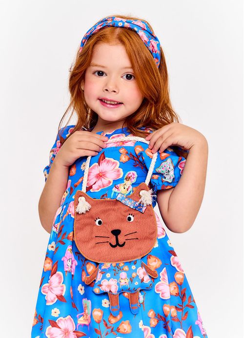 Bolsa Infantil Menina Estampa Entre Flores - Tam. U - Rosa