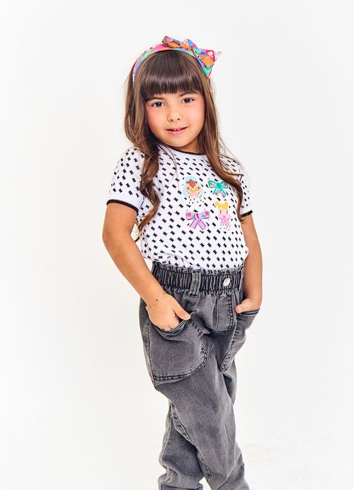 Calça Infantil Menina Amigas Fashionistas - Preta