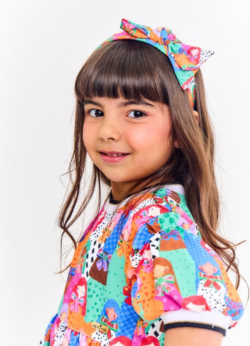 Arco Infantil para Cabelo Estampa Amigas Fashionistas