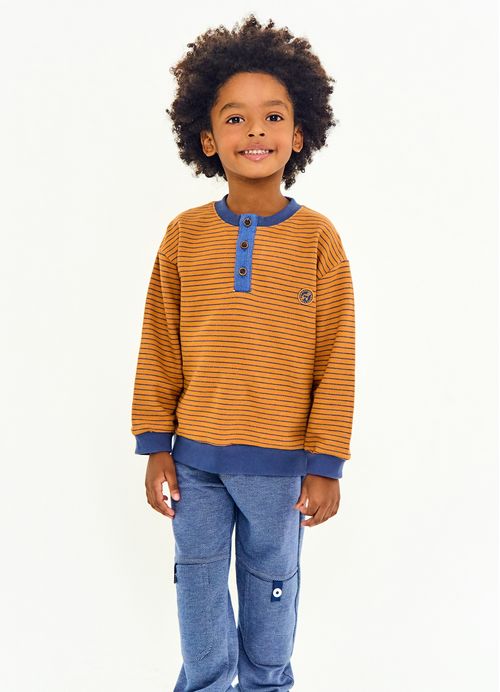 Calça Infantil Menino Dinos pelo Mundo - Azul
