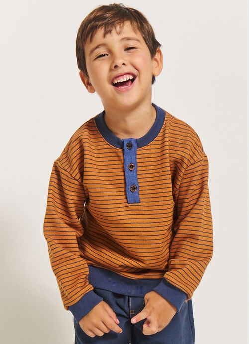 Casaco Infantil Menino Dinos pelo Mundo - Marrom