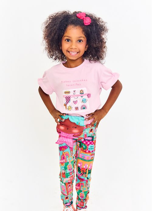 Pochete Infantil Menina Estampa Meu Mundinho