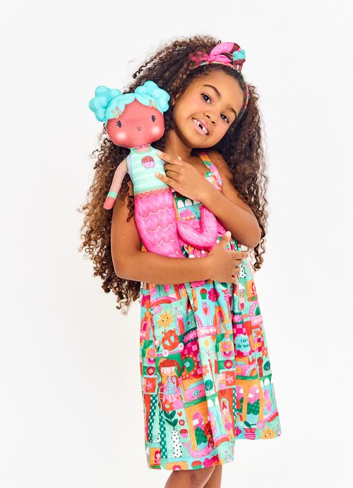 Boneca Almofada Infantil Estampa Meu Mundinho