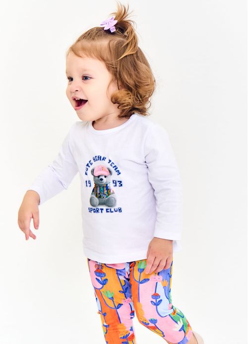 Conjunto Infantil Bebê Menina Estampa Color Flor
