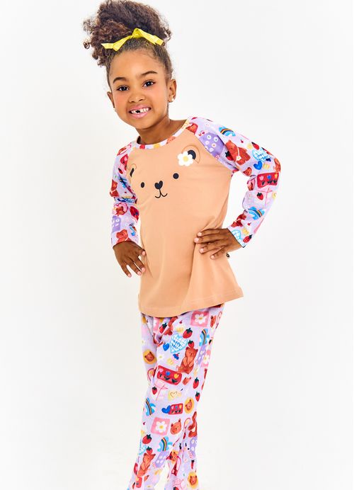 Pijama Infantil Menina Estampa Kit Fofura