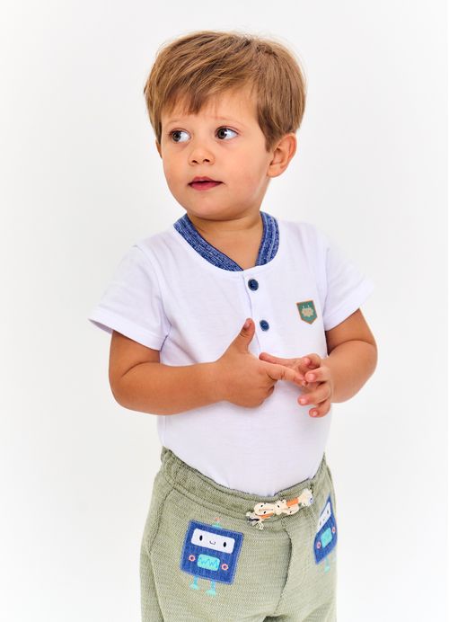 Body Infantil Menino Robofriend - Branco