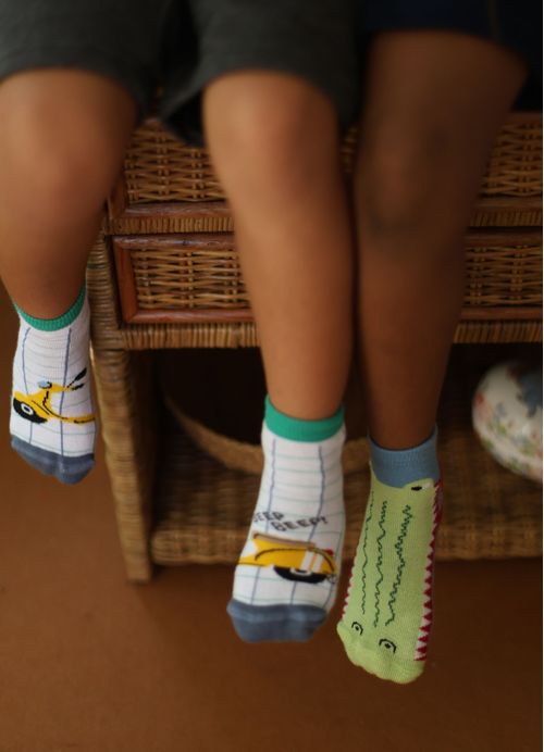 Meia Soquete Infantil Menino Estampa Com Estilo - Branco