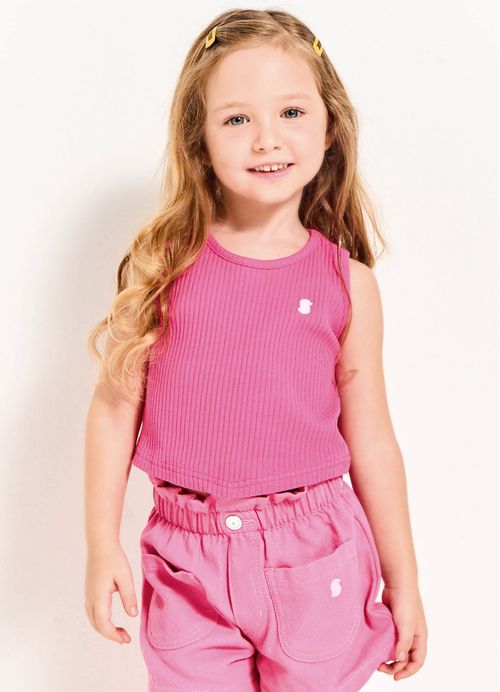 Cropped Infantil Menina Basiquinho – Tam. 2 a 12 anos - Cores